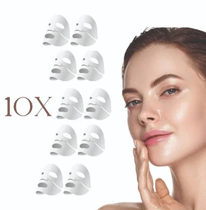 10 BIO COLLAGEN FACE MASK REAL DEEP FIRMING DEEP HYDRATING OVERNIGHT FACIAL MASK - Picture 1 of 8