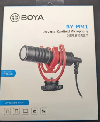 BOYA BY-MM1 UNIVERSAL Cardioid Microphone for Smartphone, Tablets, DSLR cameras - Image 1 of 3