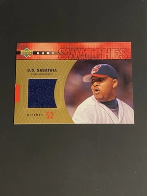 Muestras de juego Upper Deck 2003 #HJ-CC CC Sabathia MEM Cleveland Indians Salón de la fama Foto 1 de 2