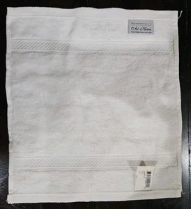 Bloomingdale's At Home Platinum Collection White Wash Cloth 13x13 - Picture 1 of 3