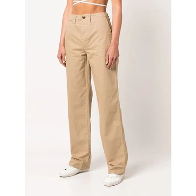 RE/DONE Womens '90s Loose Trousers Size 12 31 Tan High Waist Chinos Twill NWOT - Image 1 of 4