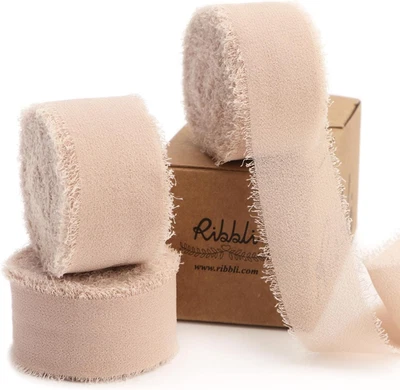 Cinta de Navidad roja blanca verde 1 pulgada X 3 rollos total 24 yardas flecos hechos a mano Foto 1 de 4