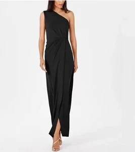 NWT MSRP $199 Calvin Klein Elegant Formal One Shoulder Gown Long Dress size 14 - Picture 1 of 11