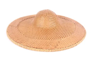 Antiguo Sombrero de Paja -Vietnam-Indochina-Diámetro 50.5cm - Imagen 1 de 10