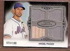 2011 Topps Marquee Gametime Mementos Quad Relics #GMQR25 Angel Pagan /199