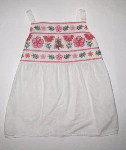 Girls OLD NAVY White Floral Tank Top Size 5T 5 Summer Shirt Flowers Cotton - Picture 1 of 3