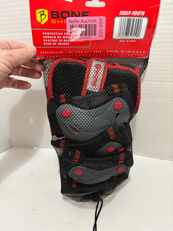 Bone Shieldz Cruiser 3000 Rodilla Codo Muñequeras Negro Juvenil Nuevo Foto 1 de 4