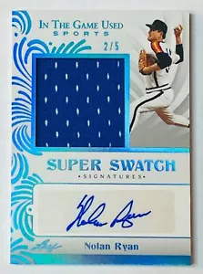 2022 Leaf In The Game Used Super Swatch Relic Auto Nolan Ryan Astros 2/5 - Bild 1 von 2