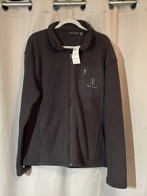 NOVA JAQUETA DE LÃ PGA Tour Golf zíper completo preta masculina GG nova com etiquetas - Imagem 1 de 4