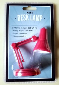 The Original Fun Workshop Mini LED Table Lamp Foldable Desk Light Red Battery - Picture 1 of 13
