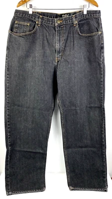 Eddie Bauer Mens Loose Fit Black Denim Jeans 40W X 32L VTG - Image 1 of 4