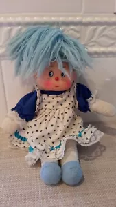 Vintage 1980’s Komfy Kids Ice Cream Doll Girl BlueYarn Hair Clothes Pre-owned - Picture 1 of 6