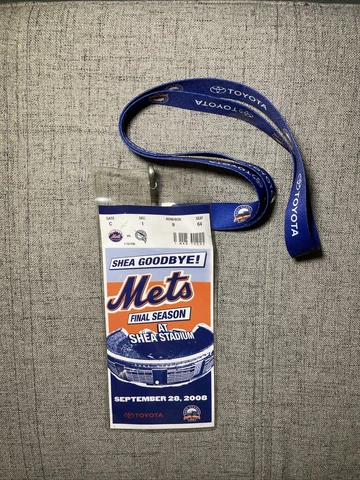 New York Mets Shea Goodbye September 28, 2008 Ticket And Lanyard Cover