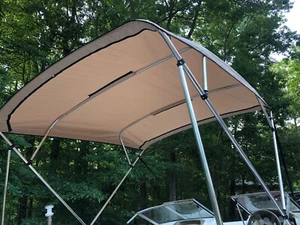 CRO Replacement Bimini Top Canvas+Boot 10'long 8.5'wide (fits 97-103”) Beige - Picture 1 of 9