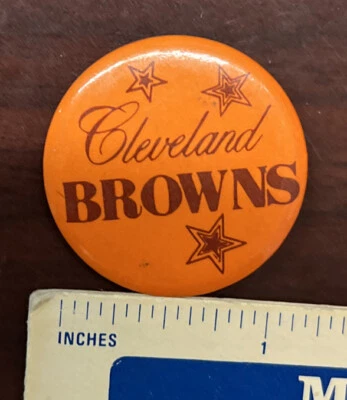 1970s 1970's Vintage NFL CLEVELAND BROWNS Button PIN 1-1/4" Dog Pound - Image 1 of 2
