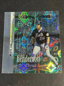 Box 11: 1999 Topps Season's Best UNCUT SIDE #2 PROOF Rickey Henderson Mets #CB5 - Picture 1 of 2