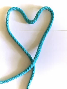 Baumwollkordel türkis 10 mm  Kordel weich Hoodieband - Picture 1 of 2