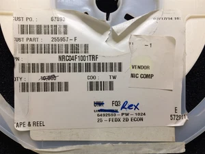 NRC04F1001TRF NIC RES 1K OHM 1% 1/16W 0402 SMD ROHS 8400 PIECES - Picture 1 of 1