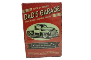 Dad's Garage Free Advice Always Right Personalized Shield Metal Sign Gift - Picture 1 of 5