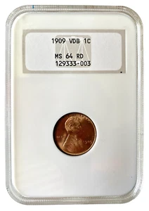 Centavo Lincoln 1909 VDB MS 64 RD NGC soporte temprano gran precio HERMOSO BRILLO ROJO - Imagen 1 de 2