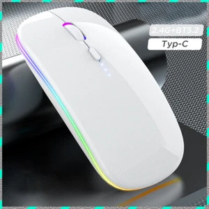 Rechargeable Rainbow Backlight Portable ultrathin mute for iOS Windows Android - Picture 1 of 13