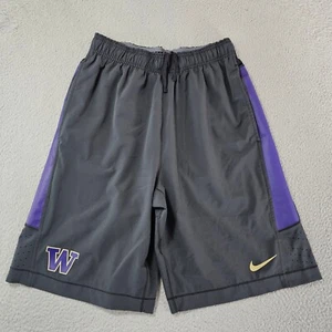 University of Washington Nike Shorts Mens Small Black Purple Huskies Basketball - Picture 1 of 9