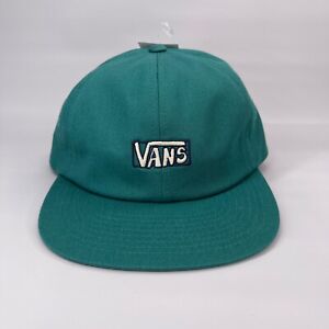 VANS Men's Seasonal Jockey Strapback Hat Cap Deep Teal Green Adjustable Cap NEW