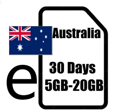 Australia eSIM 5GB - 20GB for 30 Days- Data Only, Email Delivery, No SIM Card - Image 1 of 4