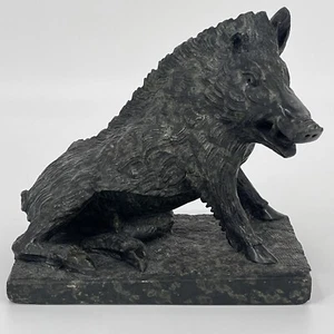 Arkansas Hogs Razorback Wild Pig Boar Textured Statue 3.6 lbs Hunting Sculpture - Picture 1 of 18