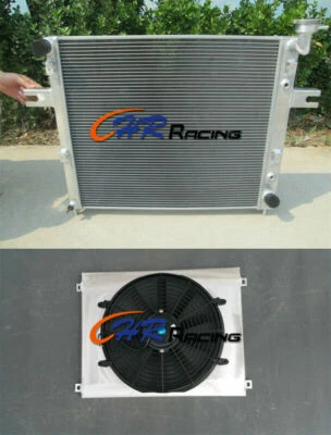 Radiador de aluminio + cubierta + ventilador para Jeep Grand Cherokee WJ&WG 4,7 L V8 1999-2005 AT Foto 1 de 4