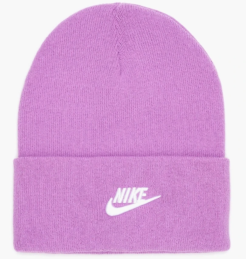 Nike Peak Tall Cuff Futura Beanie Purple White Unisex 1 Size