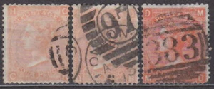 GREAT BRITAIN - 1865 QUEEN VICTORIA - 3x STAMP 4 PENCE Mi.: 24 - used - Picture 1 of 1