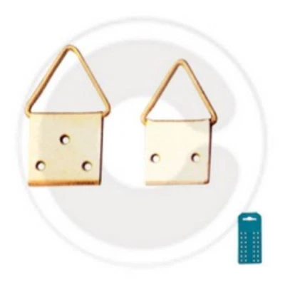 cf 20 pz attaccaglie a snodo con chiodo n°0 acciaio ottonato gancio quadro - Immagine 1 di 2