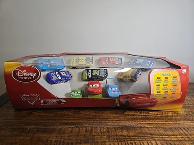 RARE! Disney Store 10 pc Piston Cup Diecast Pixar CARS Box Set Exclusive  - image 1 of 4