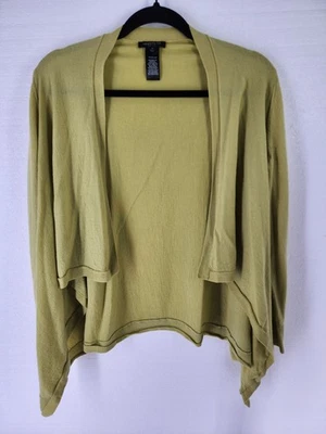 Cárdigan de lana mediano Lafayette 148 para mujer suéter tejido verde lima manga larga  Foto 1 de 4