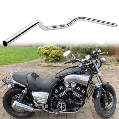 Manillar de motocicleta cromado 1" 25 mm barra de arrastre para Yamaha VMAX 1200 1700 Foto 1 de 4
