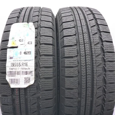 195 65 16C 2x NOKIAN 195/65 R16C 104/102T Weatherproof C Winterreifen 2017 VOLL - Bild 1 von 4