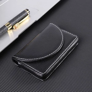 1pc Business Inhaber Einfacher pu tragbarer Business -Fallname -Halter (schwarz) - Bild 1 von 12