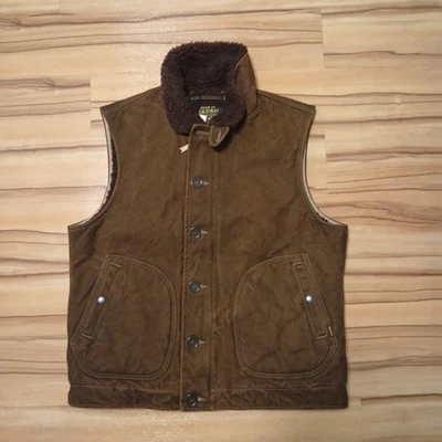 铁心 IHV-51 12 盎司 N-1 型甲板背心美国海军风格 M 码棕色日本 — 第 1/4 张图片