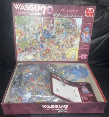 WASGIJ? 6 CHILDS PLAY! 1000 PIECE JUMBO 2021 EDGE PIECES SEPARATED - Image 1 of 4