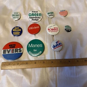11 Vintage 1970’s ? campaign political buttons pinbacks senator Congress - Picture 1 of 6
