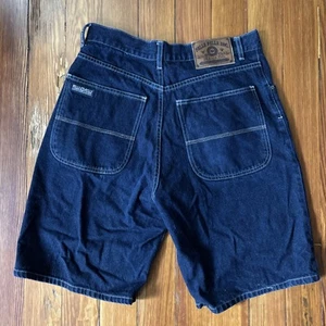 Pelle Pelle Denim Jeans Shorts Mens 33 Dark Wash Vintage City 90s Y2K Baggy RARE - Picture 1 of 9