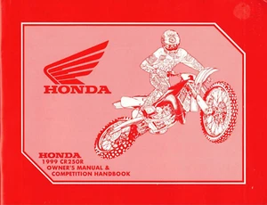 Nuevo manual del propietario genuino Honda y manual de competición 1999 CR250/CR250R - Imagen 1 de 2