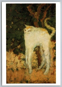 Postal Pierre Bonnard Le Chat Blanc Alto Asustado Gato Blanco Obra de Arte París - Imagen 1 de 2