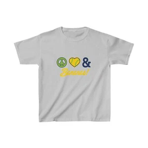 Peace Love & Bananas Kids Shirt | Savannah Bananas Shirt - Picture 1 of 5