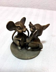 HUDSON PEWTER FIGURINE PAIR OF MICE - Imagen 1 de 7