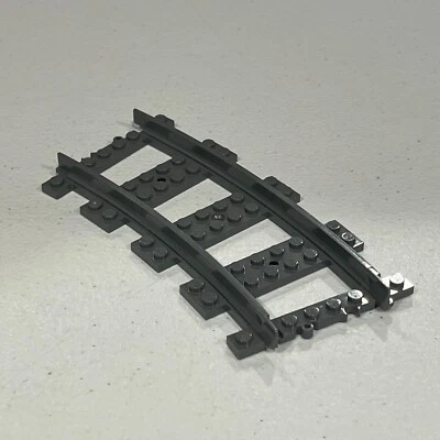 Lego Train Track Curved 53400 Gris Azulado Oscuro (Lote de 1) - Excelente Estado Foto 1 de 3