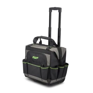 AWP Rolling 14 Inch Tool Bag with Telescoping Rubber Handle and Heavy-Duty Wh... - Picture 1 of 7