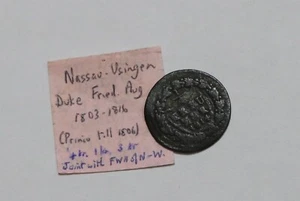 🧭 🇩🇪 DEUTSCHLAND NASSAU 1/4 KREUZER 1814 B73 #K3439 - Bild 1 von 3