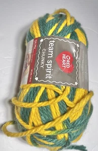 RED HEART - TEAM SPIRIT CHUNKY YARN. 1PK. GREEN-GOLD. I Combine Ship. See Detail - Picture 1 of 4